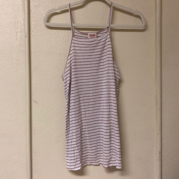 Tops - Red and white stripped tank top